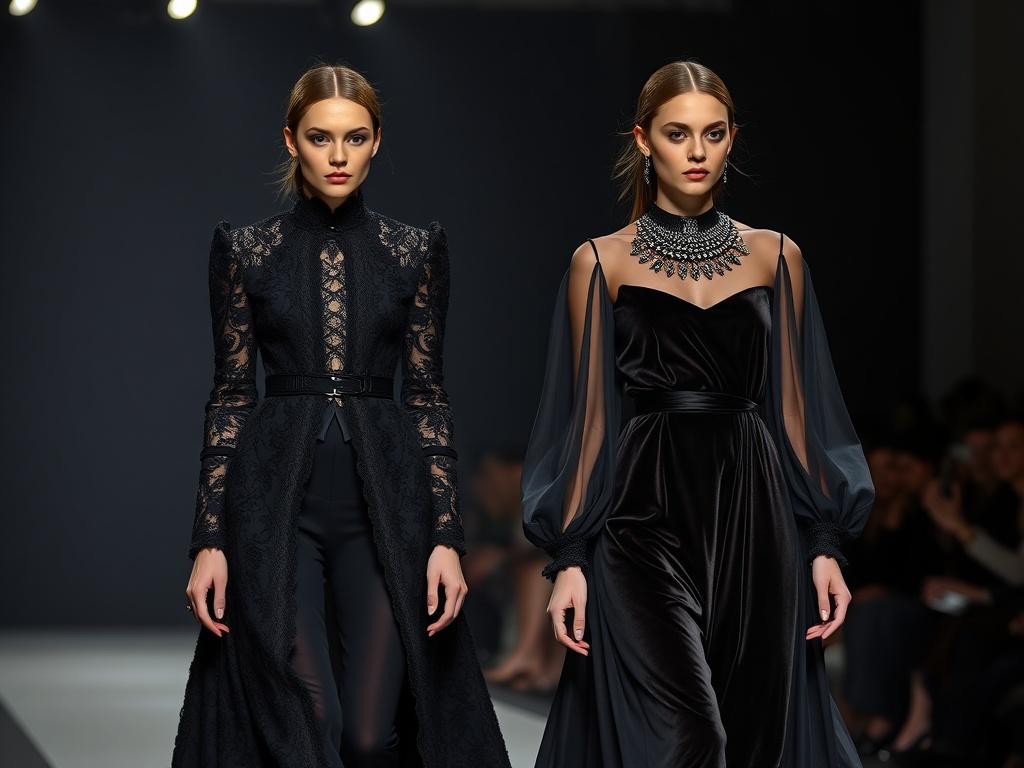 mcwebdesign.ro | Moda și literatura gotică: Dantelă neagră și texturi bogate