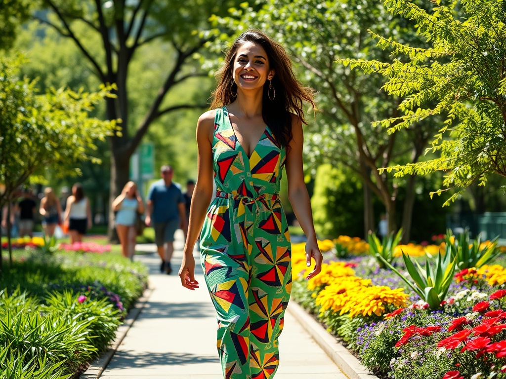 mcwebdesign.ro | Salopete cu imprimeu geometric colorat: vesel și modern